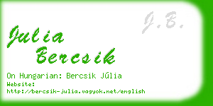 julia bercsik business card